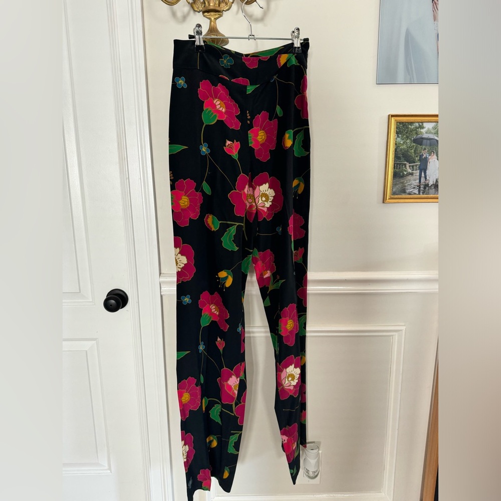 Sézane high waisted print trousers